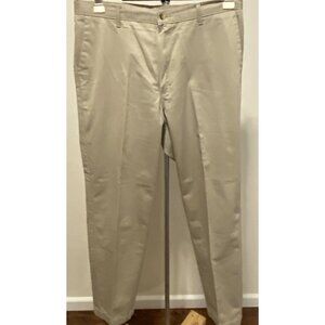 Timber Creek By Wrangler Pants 36 X 32 Flat Front Beige 100% Cotton